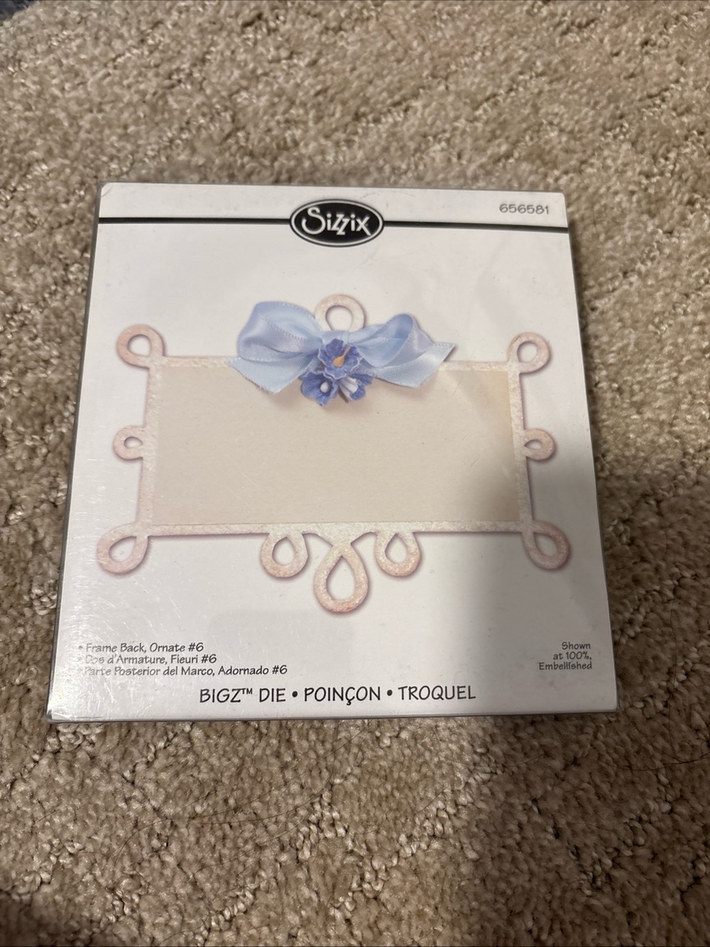 Sizzix Frame Back Ornate #6 6565812 Bigz Die